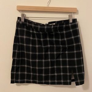 Garage Black & White Checkered Skirt